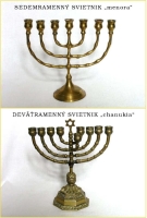 Židovské svietniky „chanukia“ a „menora“ - predmet mesiaca január 2014