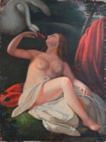 Július (Gyula) Sándy: Léda s labuťou, olej na plátne, 1865 – 1875