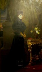 Kornel Spányik - Portrét cisárovnej Alžbety - stav pred reštaurovaním