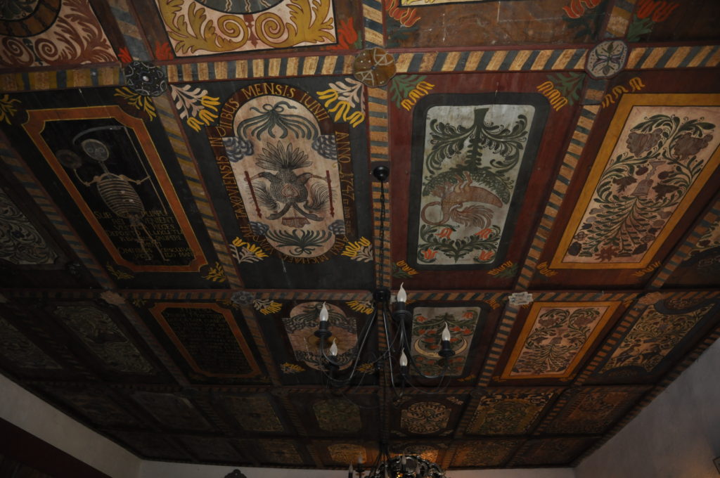 Kazetový strop artikulárneho kostola v Dúžave, polovica 18. storočia