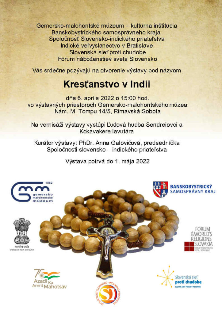 plagát a pozvánka k výstave Kresťanstvo v Indii